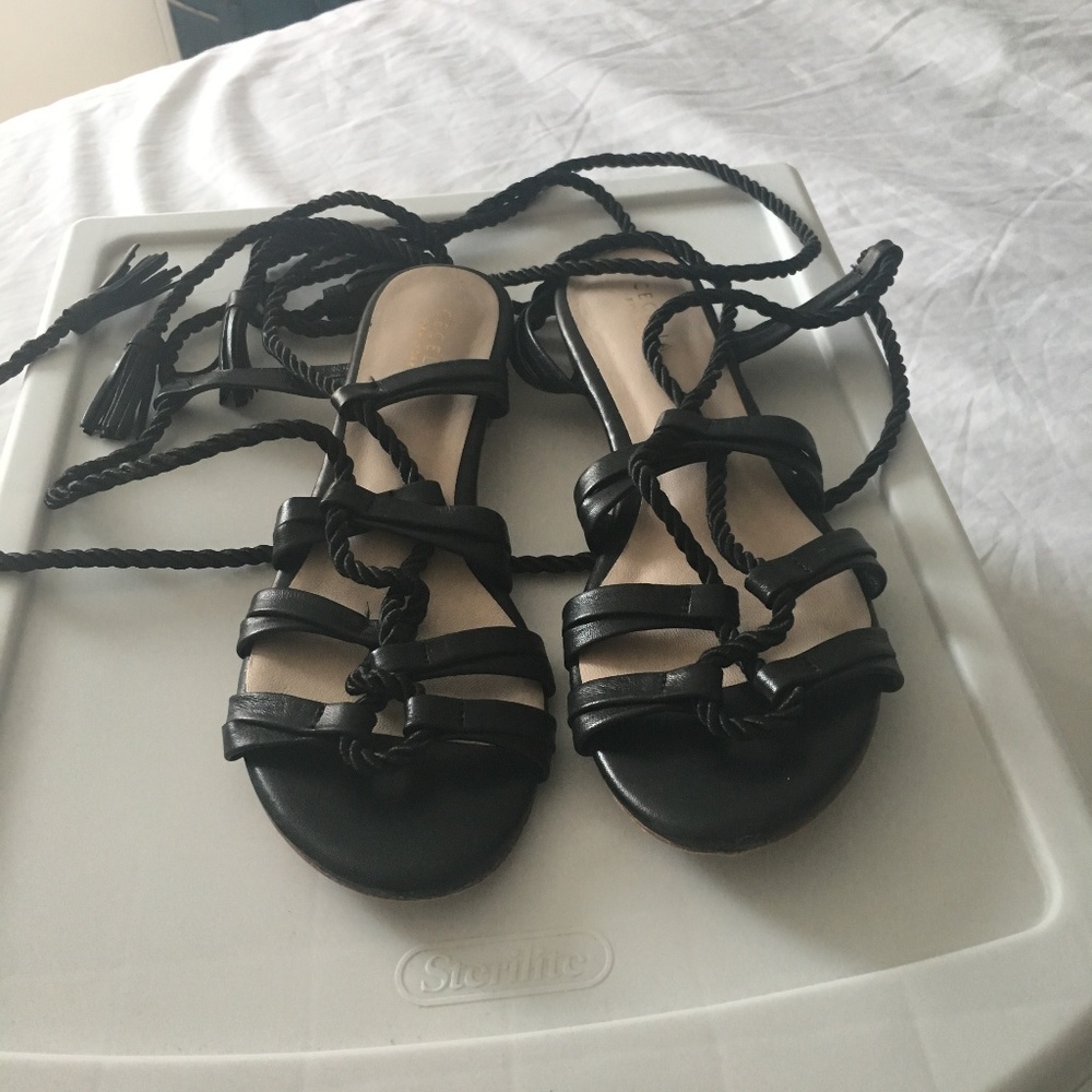 Cecelia black sandal roman style, 7.5